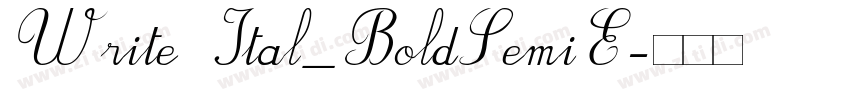 Write Ital_BoldSemiE字体转换